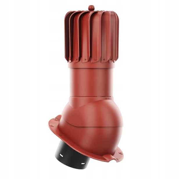 Rotační krb Rotoline pro plechovou střešní krytinu M fi 150 mm podlouhlý, červený