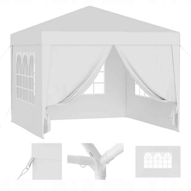 Zahradní Pavilon Stan 300 x 300 cm 4 Stěny Okna Zámek