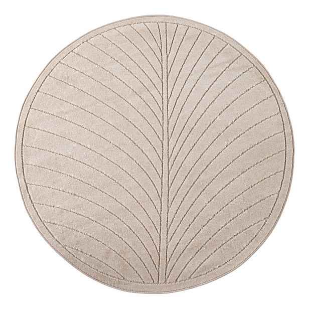 Béžový kulatý vnitřní a venkovní koberec ø 80 cm Nova 1204 – Ayyildiz Carpets