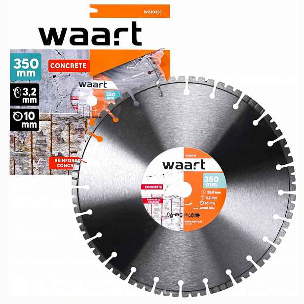 Diamantový kotouč 350 x 25.4 mm svařovaný laserem, pro tvrdé materiály