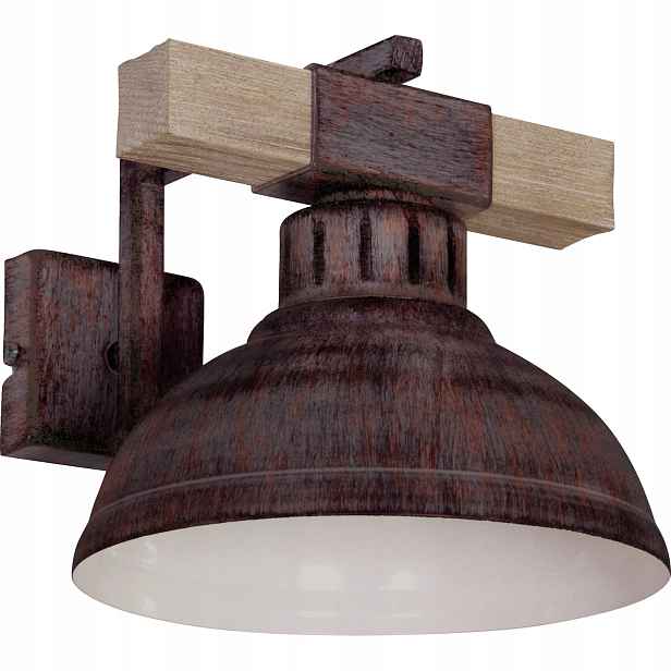 Nástěnné svítidlo Luminex Hakon 1xE27, dřevo/kov, industriální styl, IP20