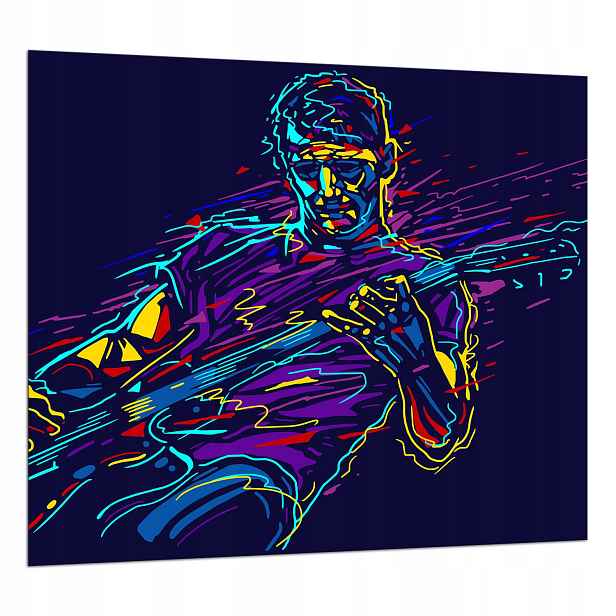 Skleněná Ochranná Deska 65x60 Hudebník