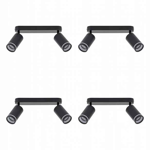 Tk Lighting Sada 4x Spot Reflektor Svítidlo Černá Jet 2x10W Pohyblivé