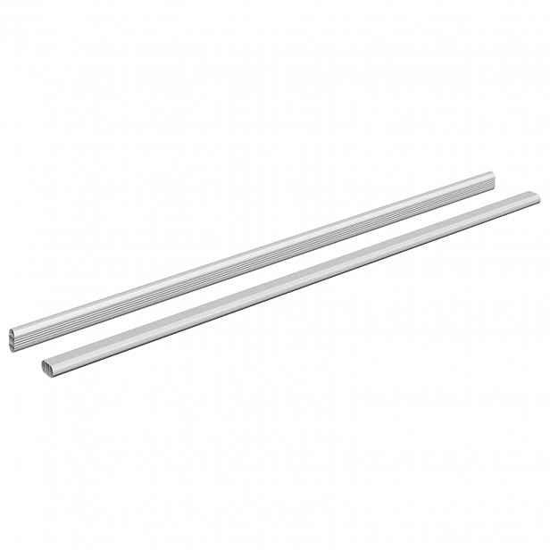 vidaXL Tyč Skříně 2 ks Stříbrná 864 x 15 x 29 mm Hliníková slitina