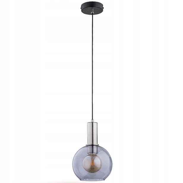 Alfa Darin závěsná lampa černo-stříbrná, kov 1xE27