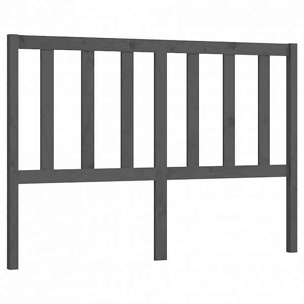vidaXL Čelo postele šedé 156 x 4 x 100 cm masivní borovice
