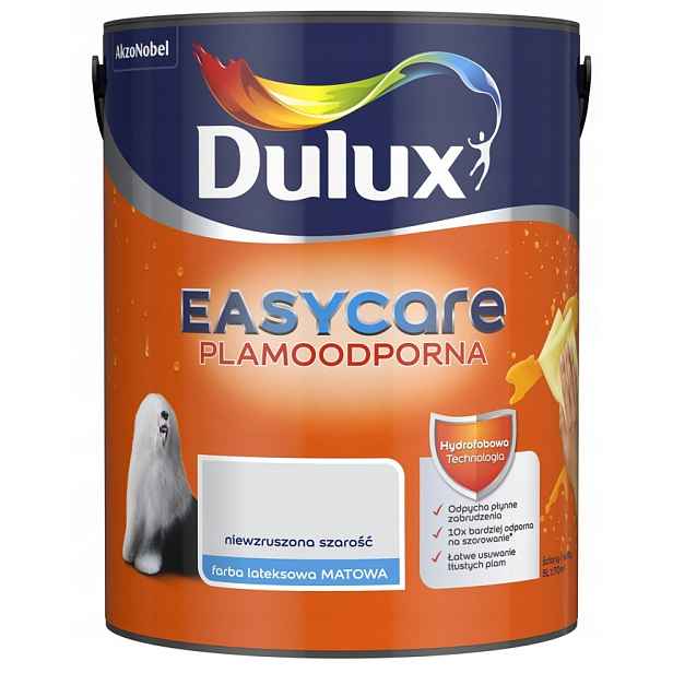 Dulux EasyCare barva Neotřesitelná šedá mat 5L