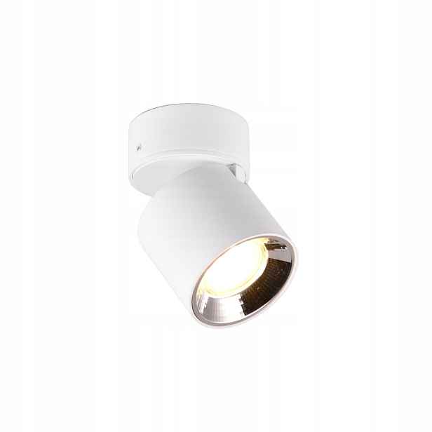 Moderní bílý nástěnný stropní bod s pohyblivým kulatý okem 9 cm Trio