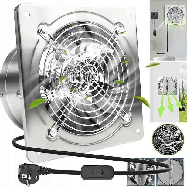 Výkonný Odsávací Ventilátor 150 MM 525 M3/H Do Kuchyně Koupelny V Garáži