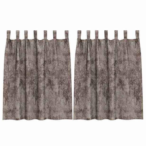 vidaXL Sametové závěsy 2 ks Cappuccino 140 x 140 cm samet