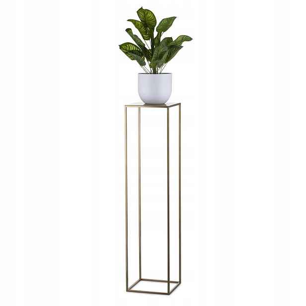 Držák Na Květináč stojící moderní 100 cm zlatý kovový
