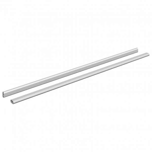 vidaXL Tyč Skříně 2 ks Stříbrná 964 x 15 x 29 mm Hliníková slitina