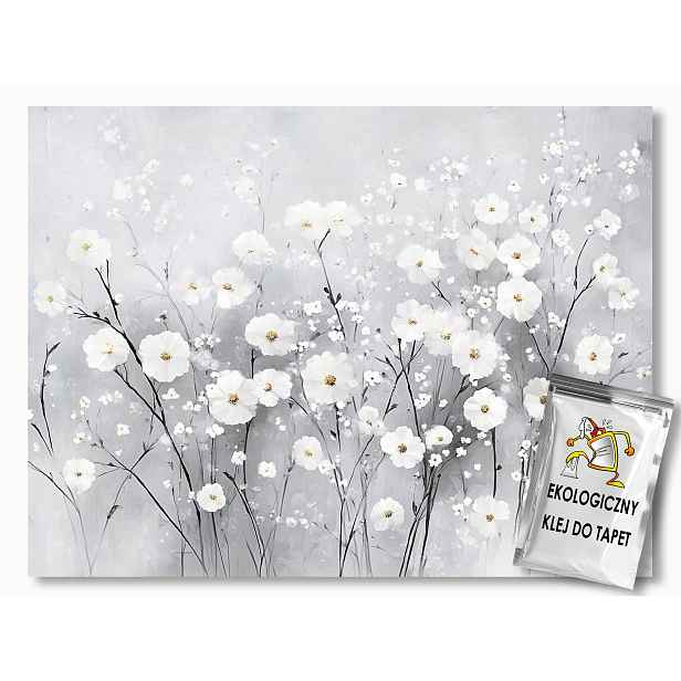 Fototapeta Flizelina Příroda Flora Bílé Květy Sádrovka Boho 416x290 130g