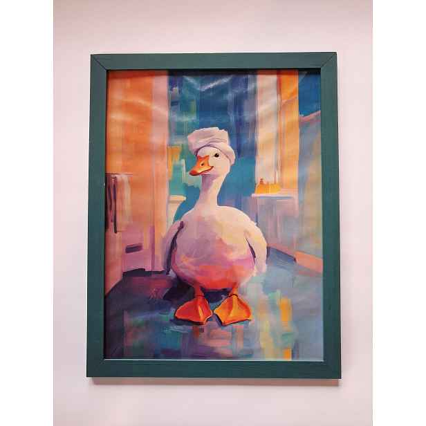 Rámeček borovicový tyrkysový 70x100 na fotografii klasický Dřevo boho