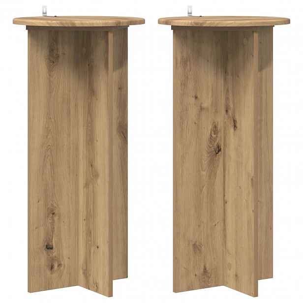 vidaXL Stojan na rostliny 2 ks Dub artisan 40 x 40 x 80 cm
