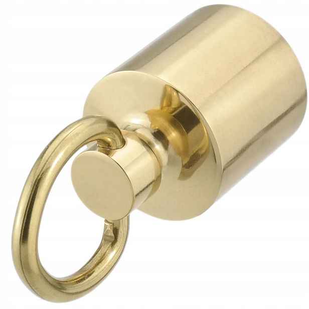Elegantní zakončení lana 30 mm s očkem a kroužkem – zlatý lesk