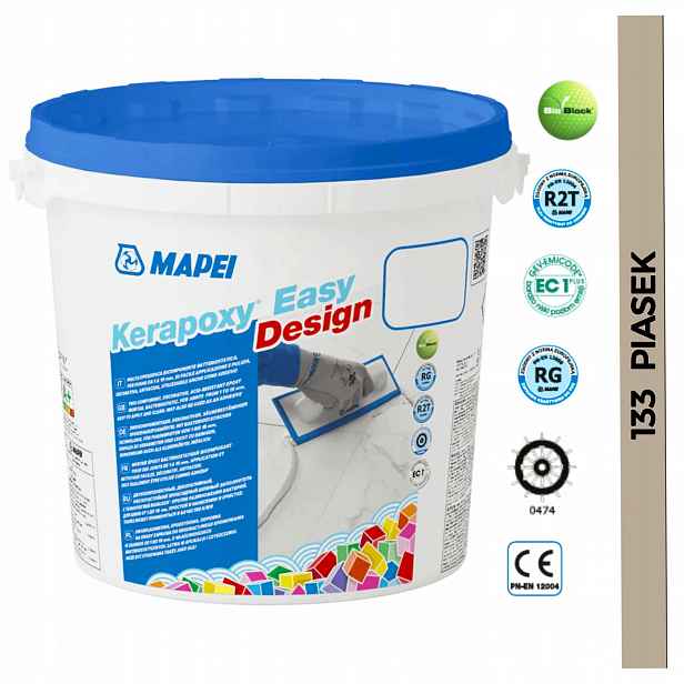 Mapei Epoxidová spárovací hmota Kerapoxy Easy Design 3 kg Kyselinovzdorná 133 Písková