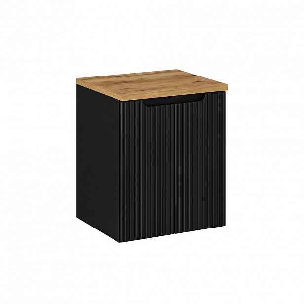Petits-meubles SKŘÍŇKA POD UMYVADLO 50cm Riva Černá a dřevěná