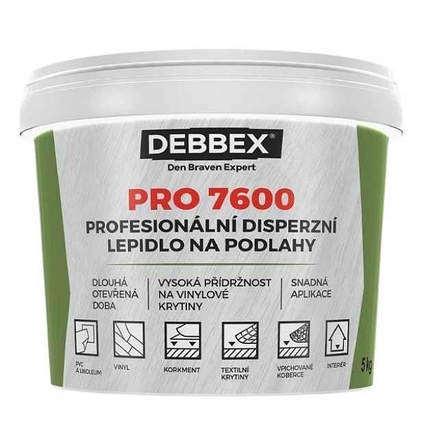 Profesionální disperzní lepidlo na podlahy PRO 7600 14 kg - 14 kg Den Braven