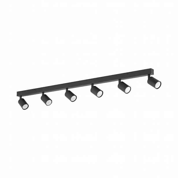 Spotový reflektor Nástěnný Černý Nex Metal 6 Sekce GU10 10W Tk Lighting