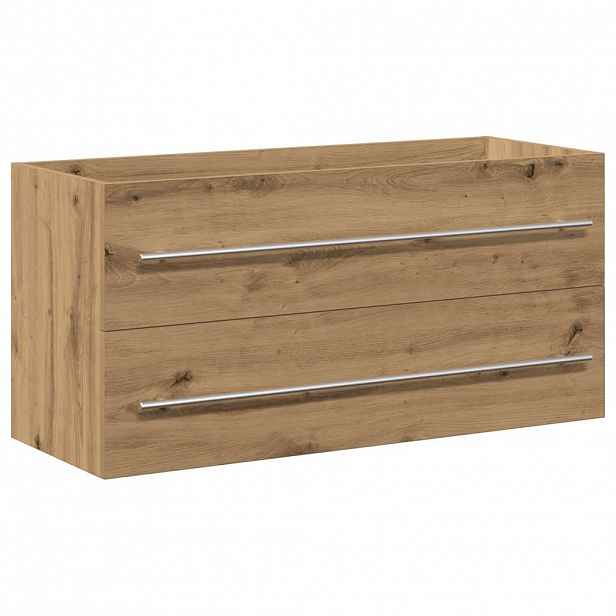 vidaXL Koupelnová skříňka pod umyvadlo, dubová, řemeslná, 100 x 38,5 x 48 cm, z umělého dřeva