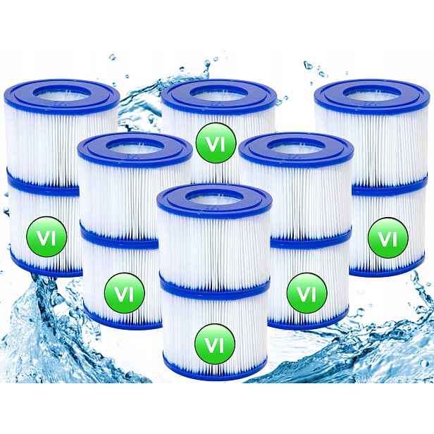 12 x Filtr Pro Lay-z-spa Čerpadlo Jacuzzi 60311 Bestway Filtrační Vložka Typ VI