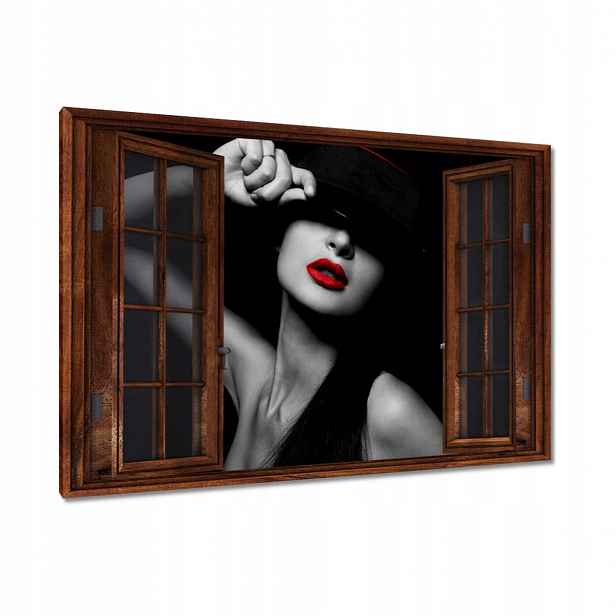 Obrazy 120x80 Červené rty Rtěnka