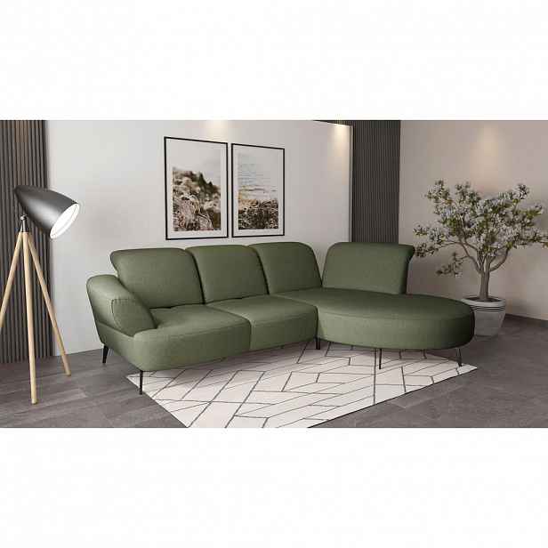 Sit & More ROHOVÁ SEDAČKA, textil, olivově zelená