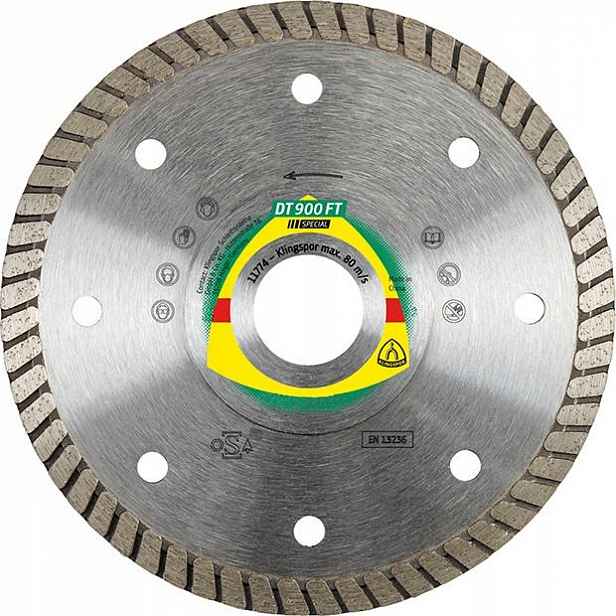 Diamantový kotouč na dlaždice 230x2x22,23 mm Dt 900 Ft Klingspor