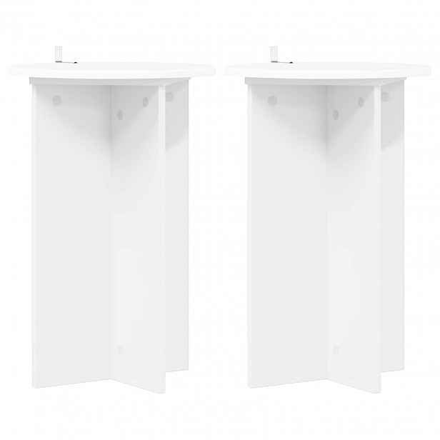 vidaXL Stojan na rostliny 2 ks Bílá Ø40 x 60 cm Kompozitní dřevo