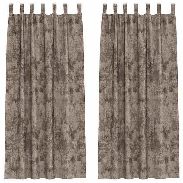 vidaXL Sametové závěsy 2 ks Cappuccino 245 x 140 cm samet