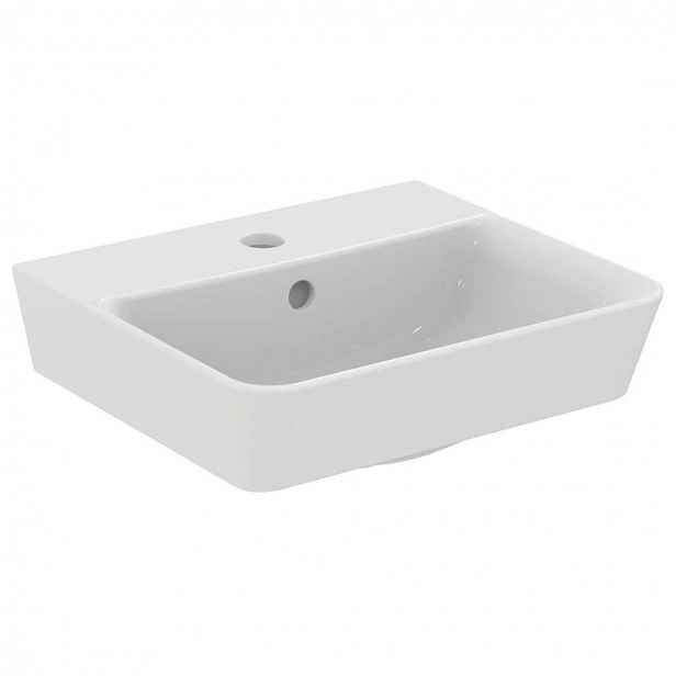 Ideal Standard Connect Air - Umývátko Cube, 40x35x16 cm, s přepadem, otvor pro baterii, s Ideal Plus, bílá E0307MA