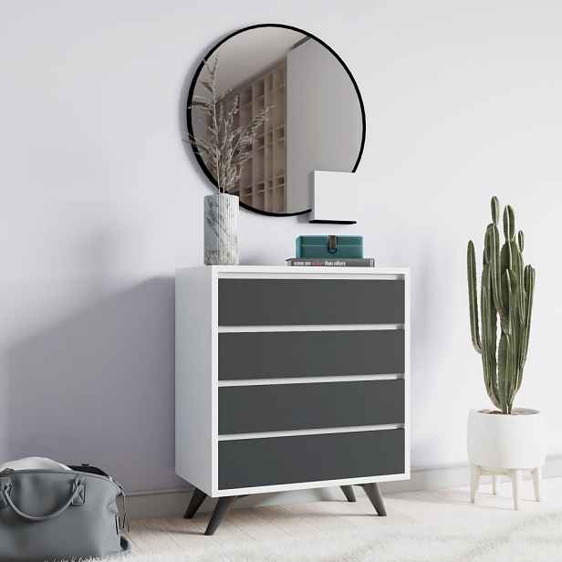 Komoda Suvera - White, Anthracite