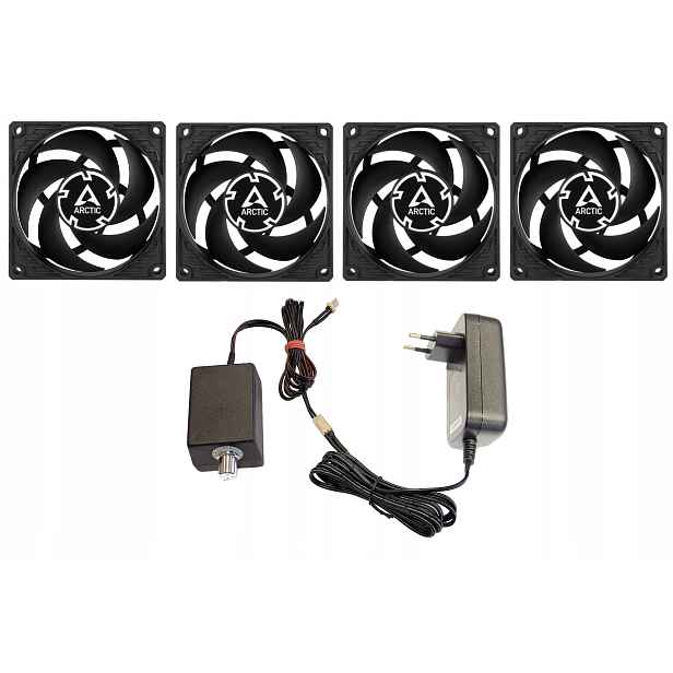 Ventilátory pod radiátor distribuující teplo – regulátor otáček 0-100%