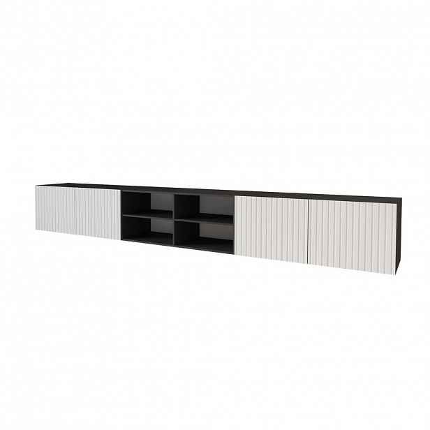 ALTDECOR NÍZKÁ KOMODA KITO-W 3x100x40x40 cm – černá / bílá
