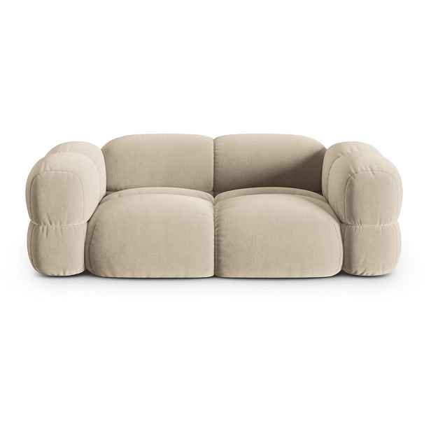 Béžová sametová pohovka 210 cm Loretto – Cosmopolitan Design