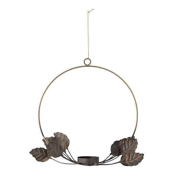 Bloomingville Závěsná kovová dekorace průměr 28 cm IVALOU - hnědá