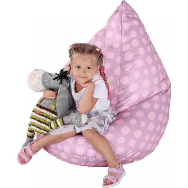 Dětský sedací vak TELDIN, růžovo-fialová/vzor