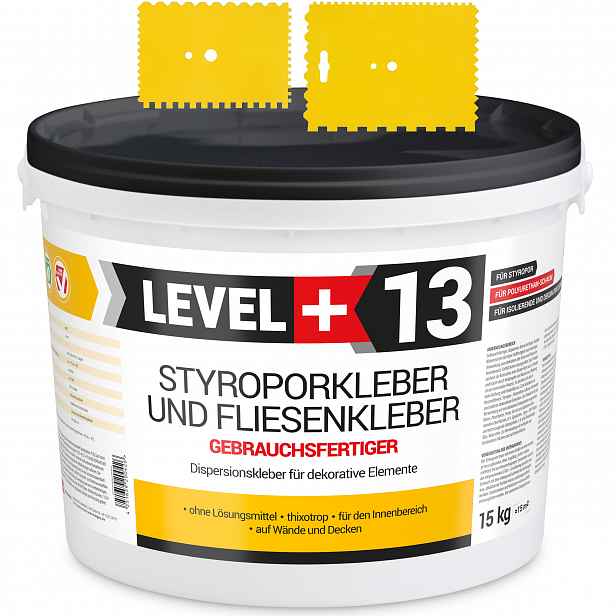 Lepidlo na polystyrenové dlaždice 15 kg Špachtle 2 kusy