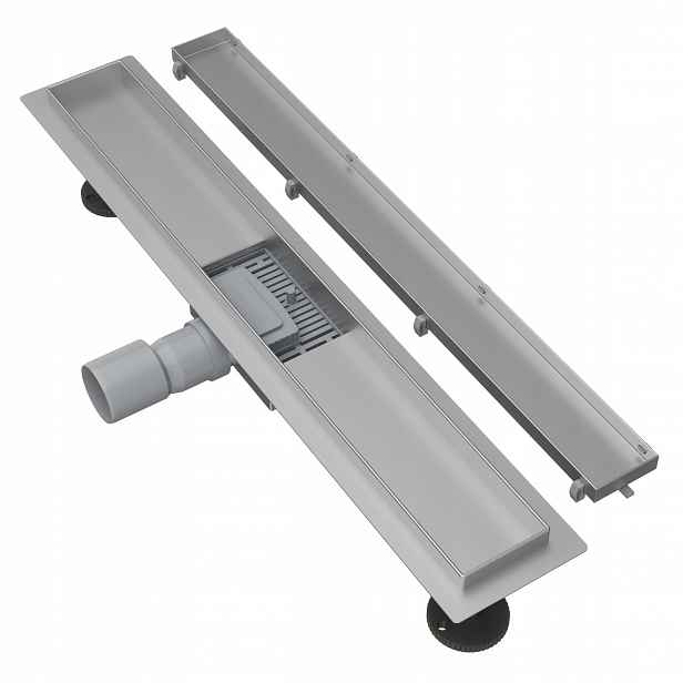 Lineární Odtok Pod Dlažbu 60 cm Ocel 2v1 Entero Sifon Sprchová Vanička
