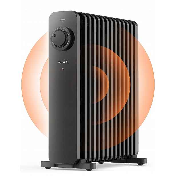 Pelonis Olejový radiátor 2500 W, Termostat, Ochrana proti přehřátí