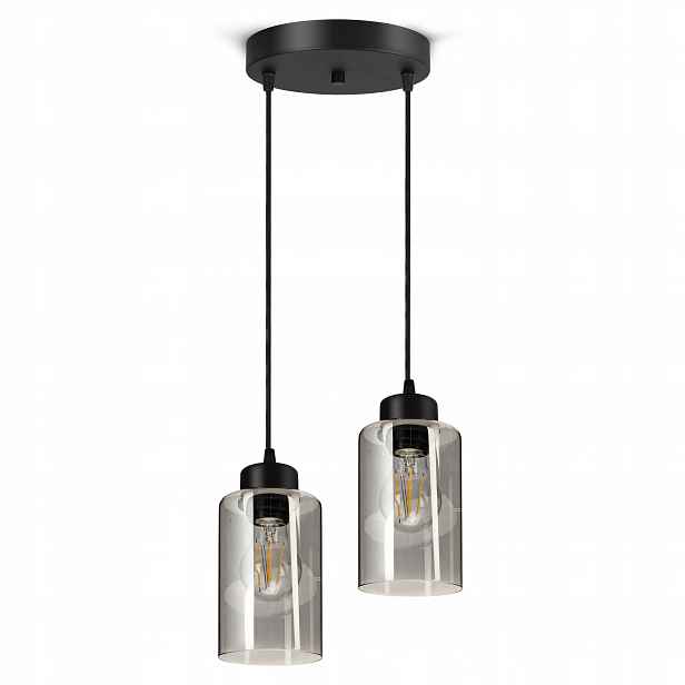Závěsné stropní svítidlo lustr černé skleněné Glass Tube 535-EZ2 Led E27