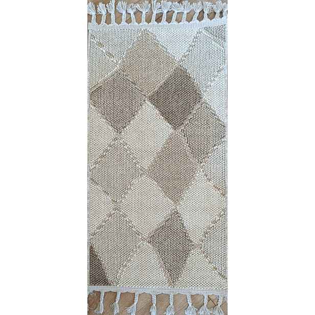 Koberec smyčkový 80x150 cm plochý, vnější strana plochá, boho