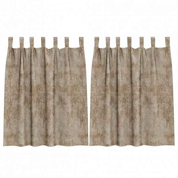 vidaXL Sametové závěsy 2 ks champagne 140 x 140 cm samet