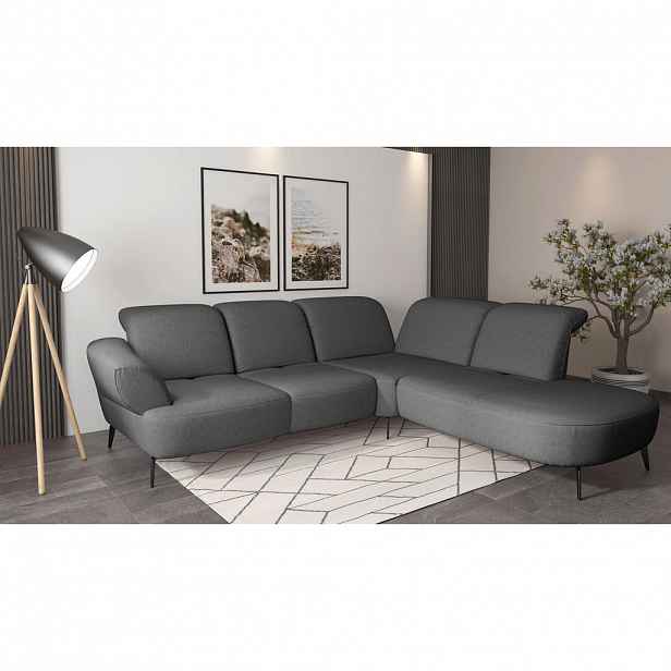 Sit & More ROHOVÁ SEDAČKA, textil, tmavě šedá
