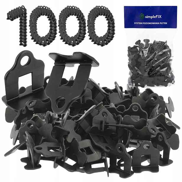 Rychlý systém vyrovnávání dlaždic Klipsy 1000 ks I9