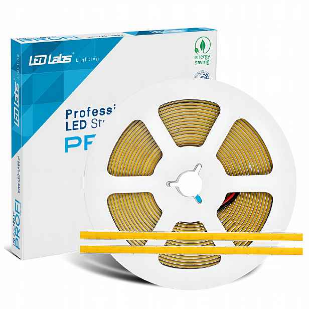 Led pásek 24V 5 m Cob 30 W Neutrální barva 4000K Mono Profi Úzký 5 mm Premium