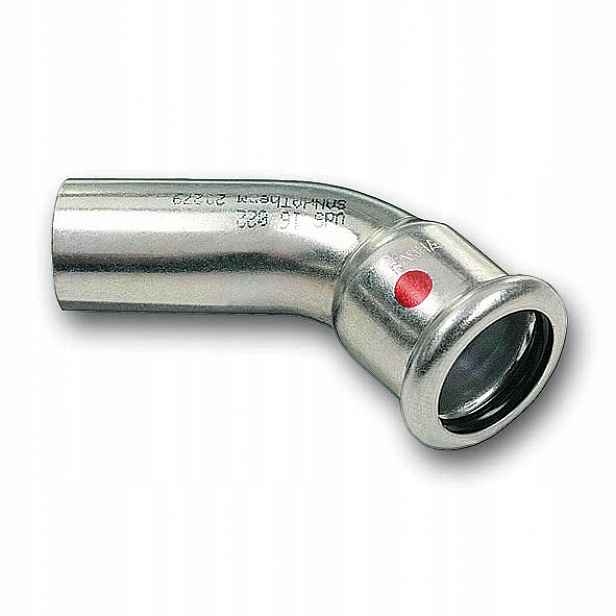 Nyplový oblouk 45' Sanha Therm ocel 108 mm x 108 mm (zw x Zz)