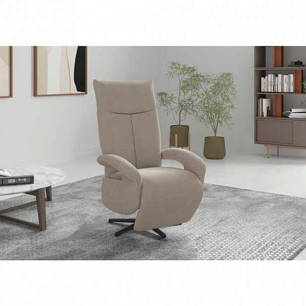 Sit & More RELAXAČNÍ KŘESLO, textil, béžová