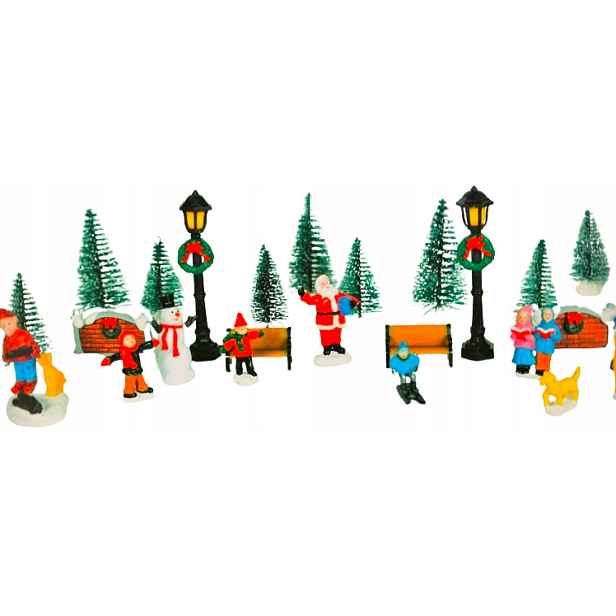 Adventní Kalendář Magic Village 24 dílků Vánoční Vesnice Figurky